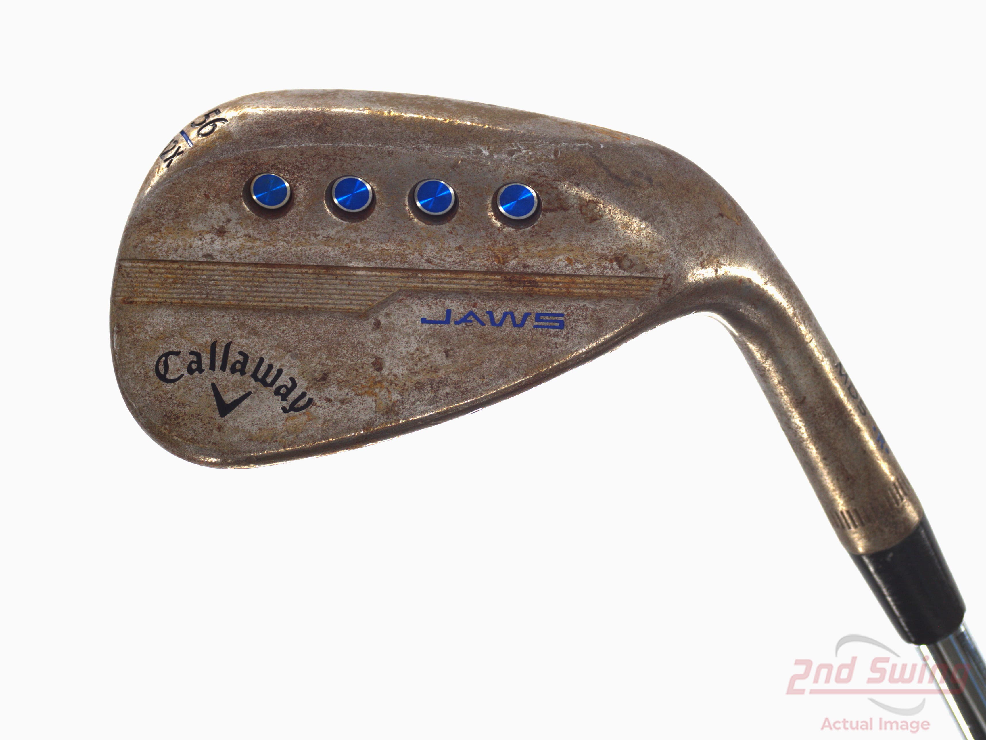Callaway Jaws MD5 Raw Wedge Sand SW 56° 12 Deg Bounce X Grind Titleist Vokey BV Steel Wedge Flex Right Handed 35.75in