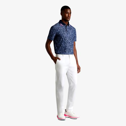Contrast Collar Tech Pique Men's Golf Polo Shirt