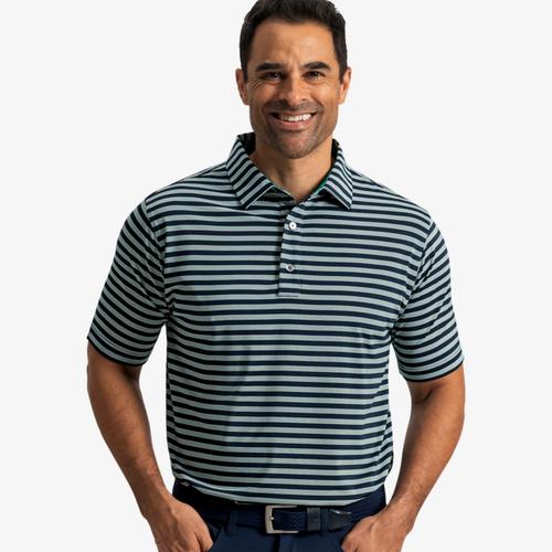 Pinstripe Lisle Men's Golf Polo Shirt