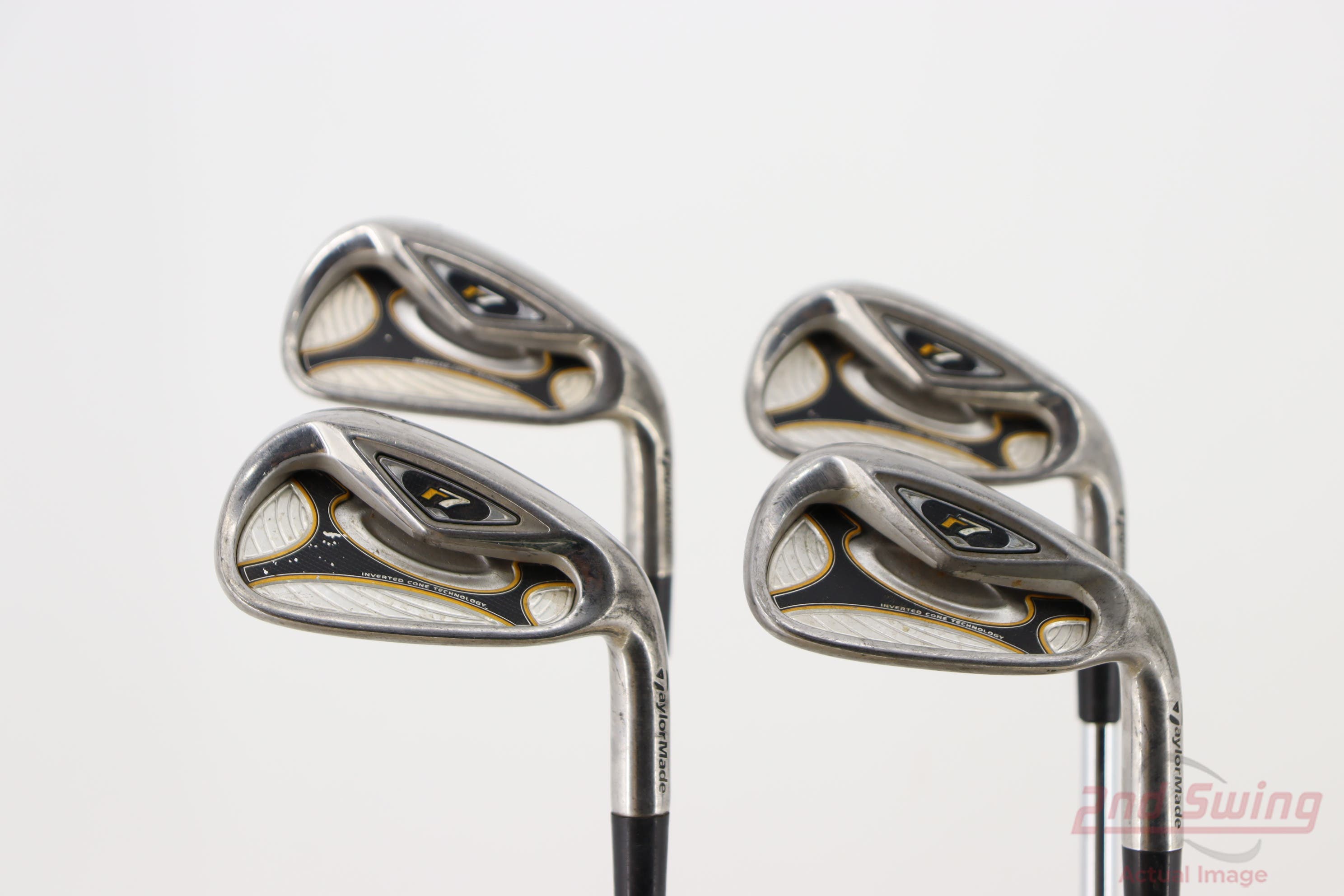 TaylorMade R7 Iron Set 7-PW TM T-Step 90 Steel Stiff Right Handed +1/4"